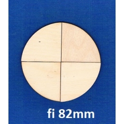 SKLEJKA #3mm Figury geometryczne, nauka liczenia, ułamki itp. Koło 82mm. / 0202